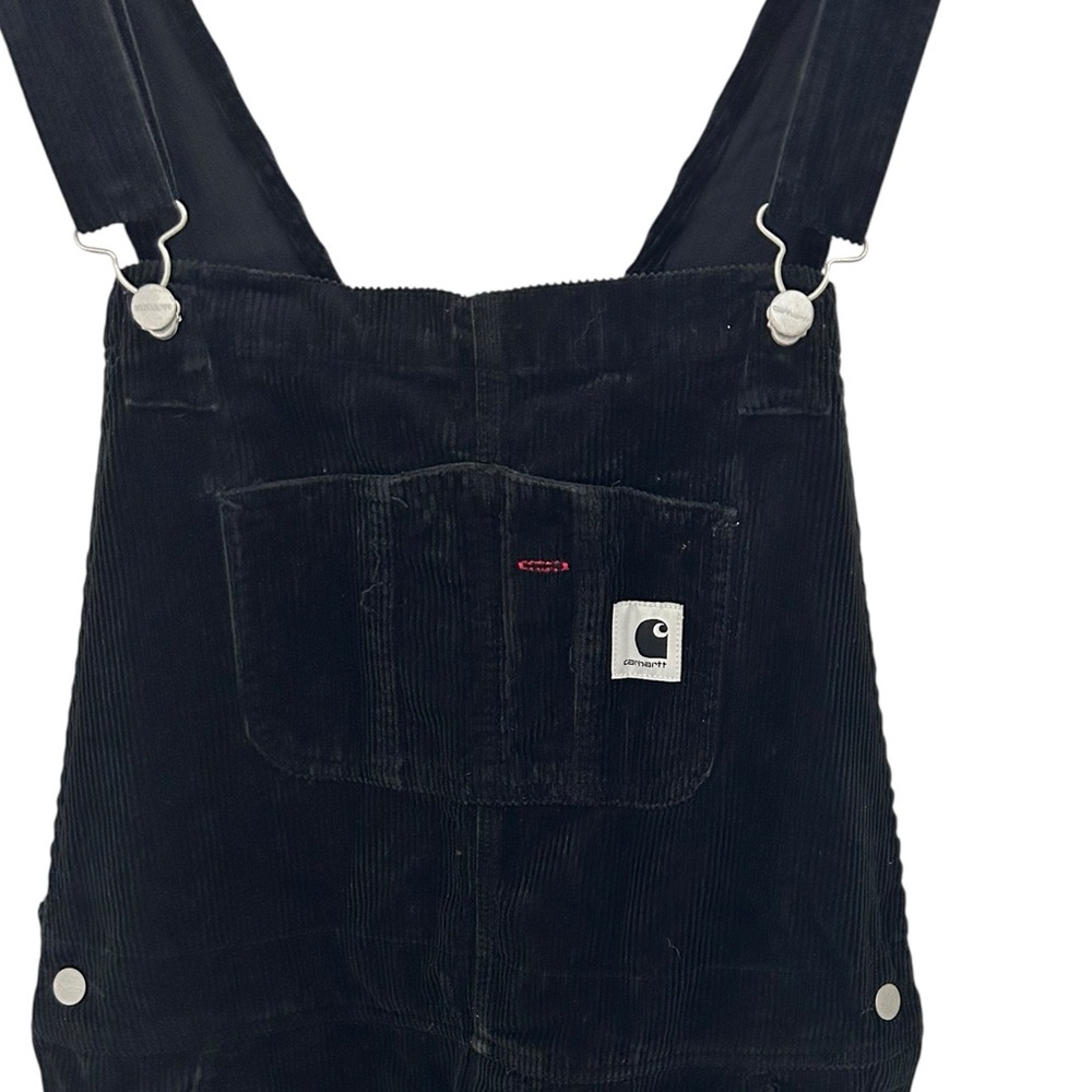 Carhartt WIP Bib Overalls Black Corduroy Size Medium - Picture 9 of 12